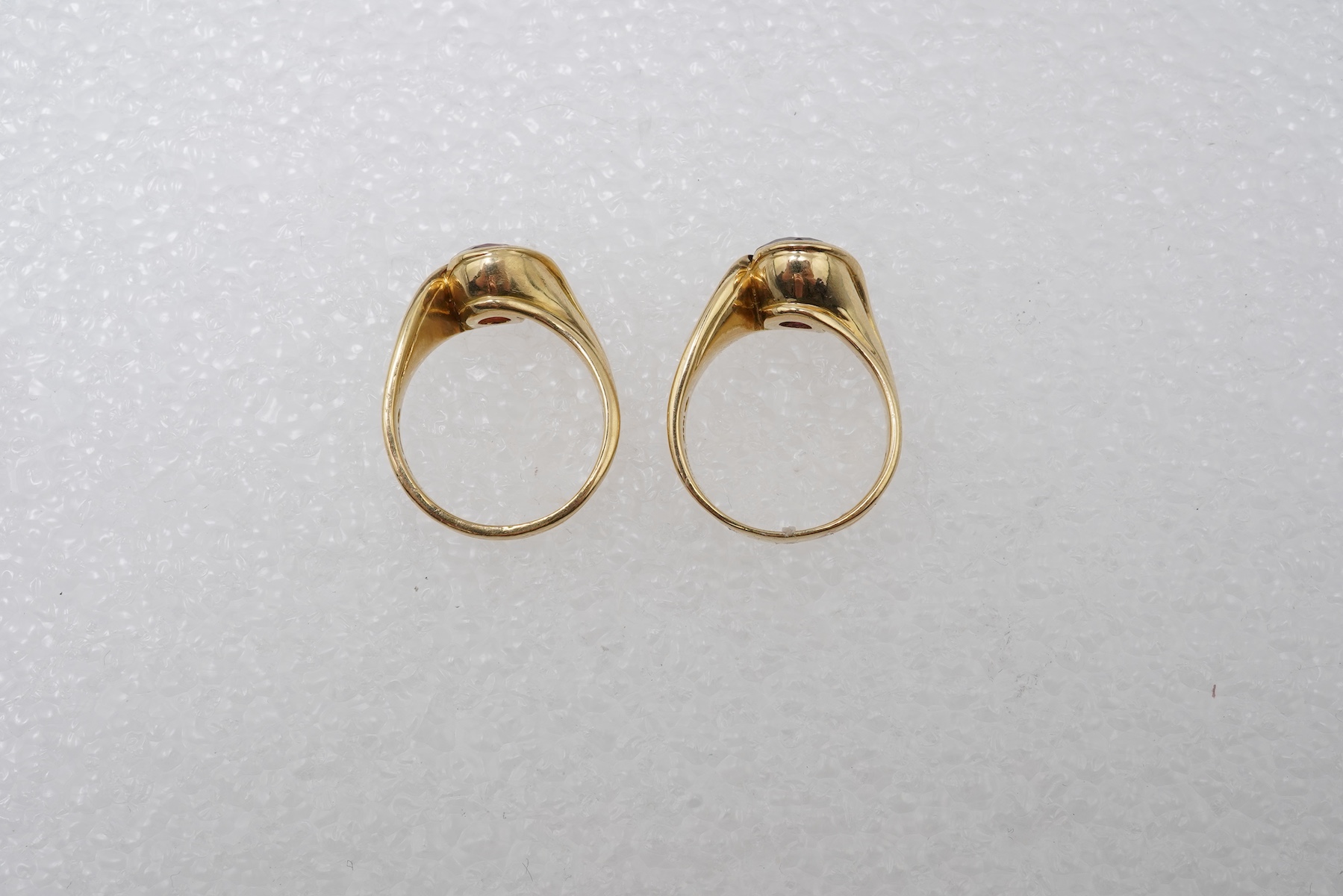 Angela Cummings, two gem-set rings, circa 1988